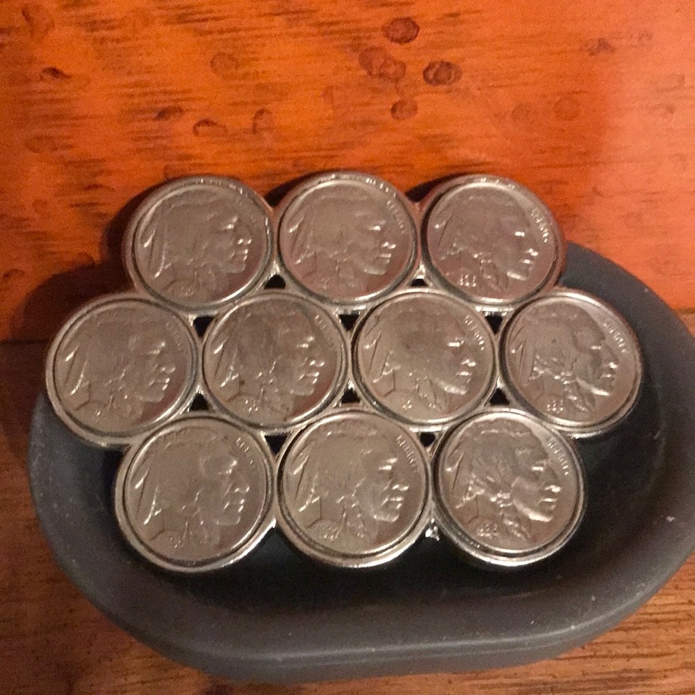 Buffalo Nickel Silver Cufflinks